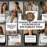 Modern & Ambitious Entrepreneur Pinterest Pins