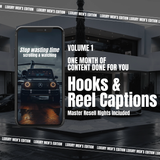Luxury Mens Edition Vol 1. Instagram Reels, Hooks, Captions & Reel Covers