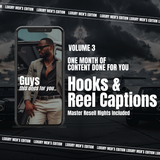 Luxury Mens Edition Vol 3. Instagram Reels, Hooks, Captions & Reel Covers