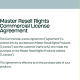 Commercial License Agreement