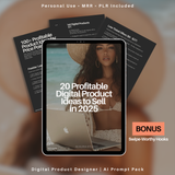 Digital Product Designers AI Prompt Pack: Profitable Ideas, Canva Outlines, Sales Copy & Funnels