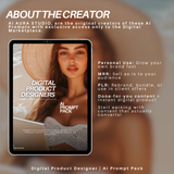 Digital Product Designers AI Prompt Pack: Profitable Ideas, Canva Outlines, Sales Copy & Funnels